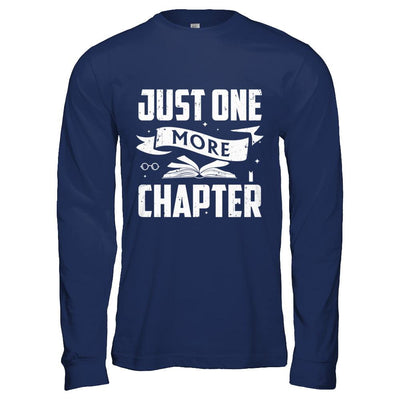 Just One More Chapter Bookworms Book Reading-T-Shirt & Hoodie-Long Sleeve T-Shirt-Navy