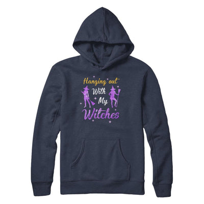 Hanging Out With My Witches Funny Halloween Witch-T-Shirt & Hoodie-Pullover Hoodie-Navy