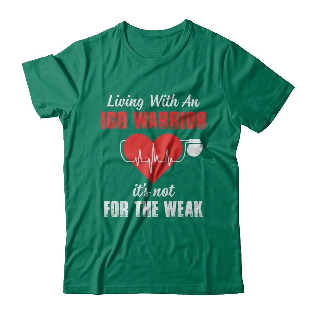 Living With An Implantable Cardioverter Defibrillator-T-Shirt & Hoodie-Classic T-Shirt-Kelly Green