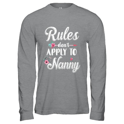 Grandmother Rules Don't Apply To Nanny-T-Shirt & Hoodie-Long Sleeve T-Shirt-Sport Grey