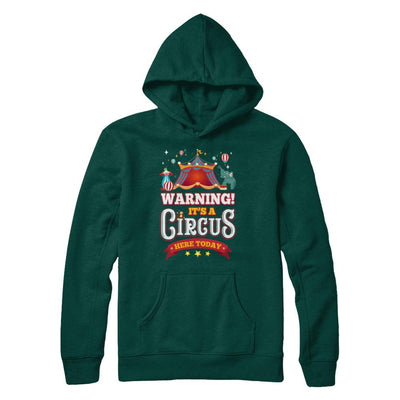 Circus Carnival Warning Birthday Children Party-T-Shirt & Hoodie-Pullover Hoodie-Deep Forest