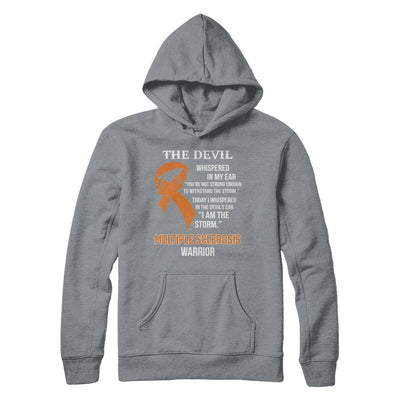 I Am The Storm Support Multiple Sclerosis Awareness Warrior Gift-T-Shirt & Hoodie-Pullover Hoodie-Light Steel