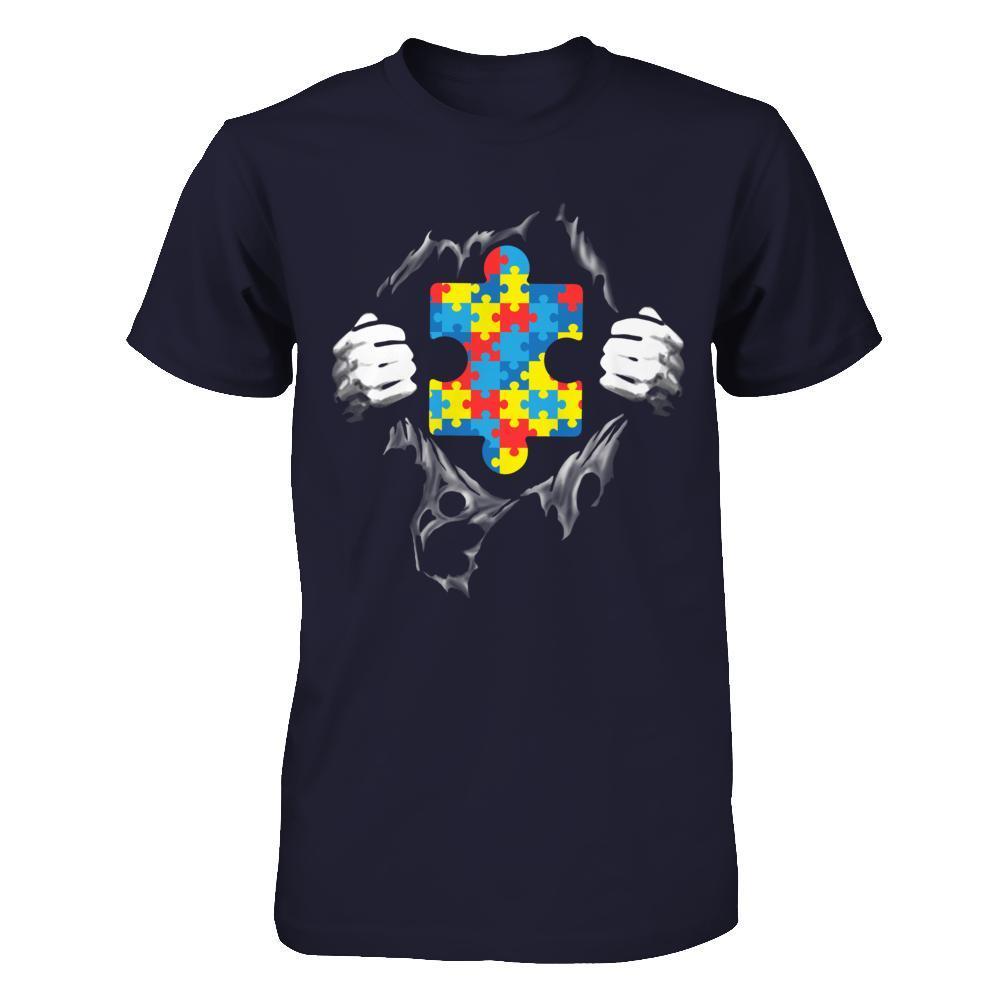 Super Autism Awareness Day Gifts-T-Shirt & Hoodie-Premium T-Shirt-Midnight Navy