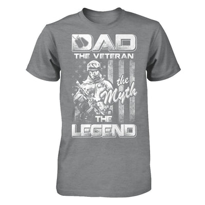 Dad The Veteran The Myth The Legend-T-Shirt & Hoodie-Classic T-Shirt-Sport Grey