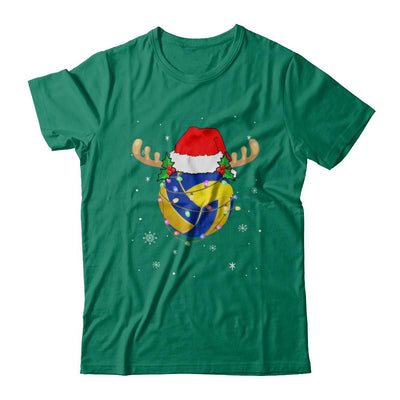 Santa Hat Volleyball Reindeer Christmas Gifts-T-Shirt & Sweatshirt-Classic T-Shirt-Kelly Green