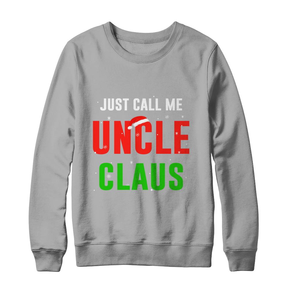 Santa Uncle Claus Matching Family Christmas Pajamas-T-Shirt & Sweatshirt-Crewneck Sweatshirt-Light Steel