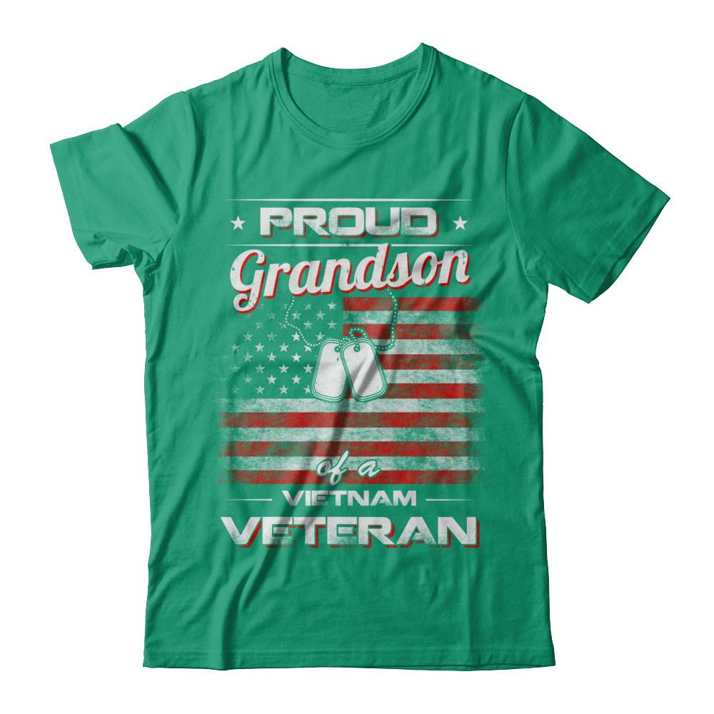 Proud Grandson Of A Viet Nam Veteran-T-Shirt & Hoodie-Classic T-Shirt-Kelly Green