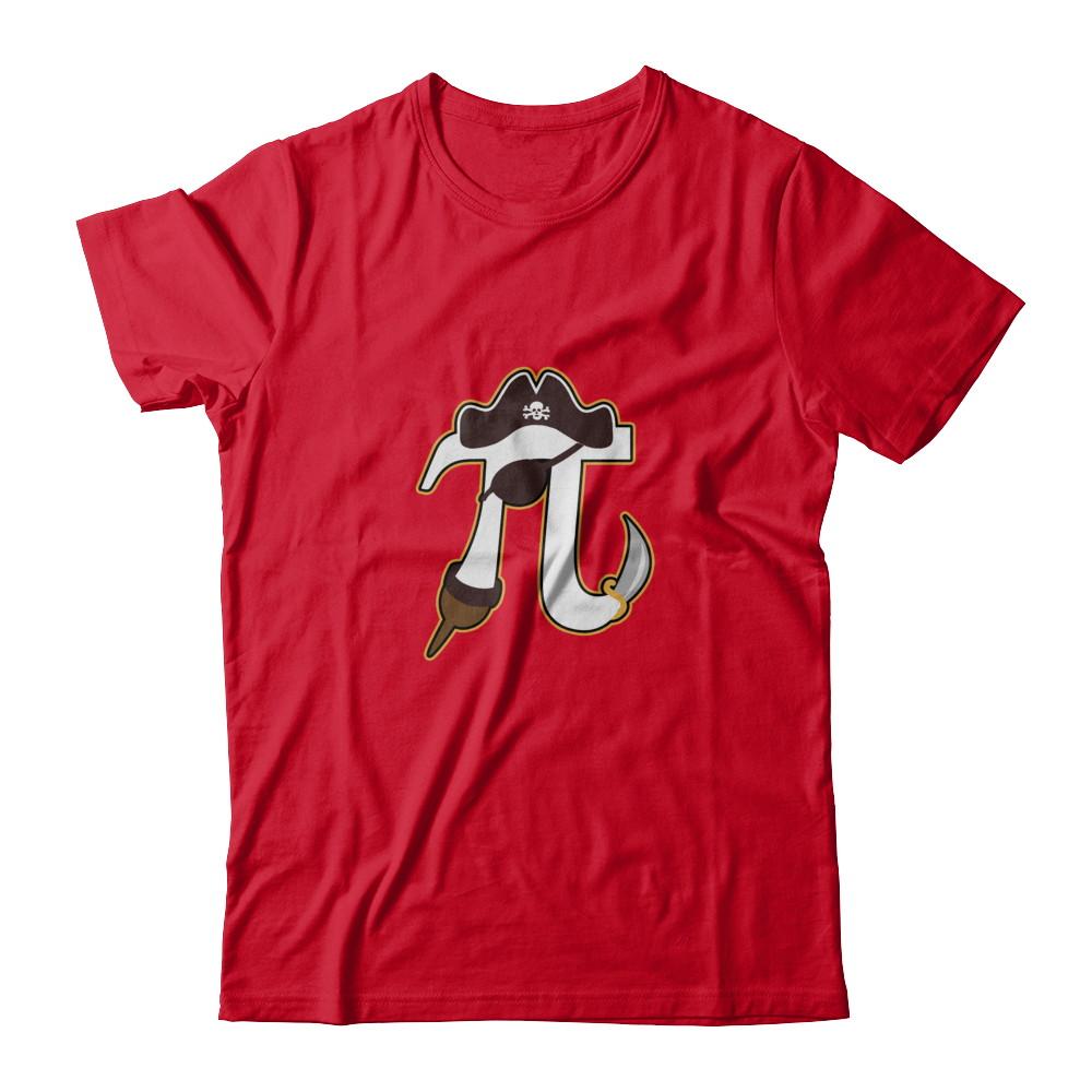 Pi Day 2018 Funny Pi Pirate Style For Math-T-Shirt & Hoodie-Premium T-Shirt-Red