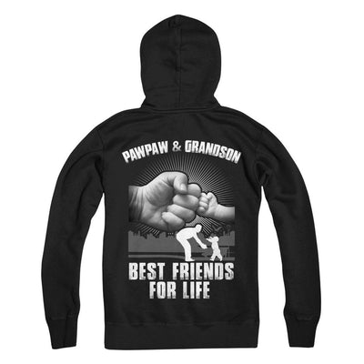 Pawpaw And Grandson Best Friends For Life-T-Shirt & Hoodie-Pullover Hoodie-Black
