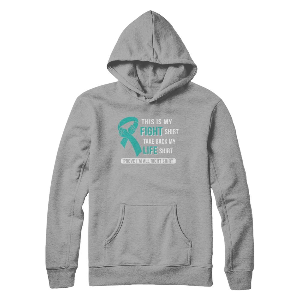 This Is My Fight Ovarian Cancer Awareness-T-Shirt & Hoodie-Pullover Hoodie-Light Steel
