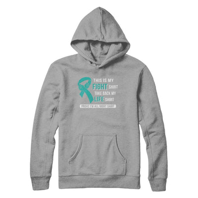 This Is My Fight Ovarian Cancer Awareness-T-Shirt & Hoodie-Pullover Hoodie-Light Steel