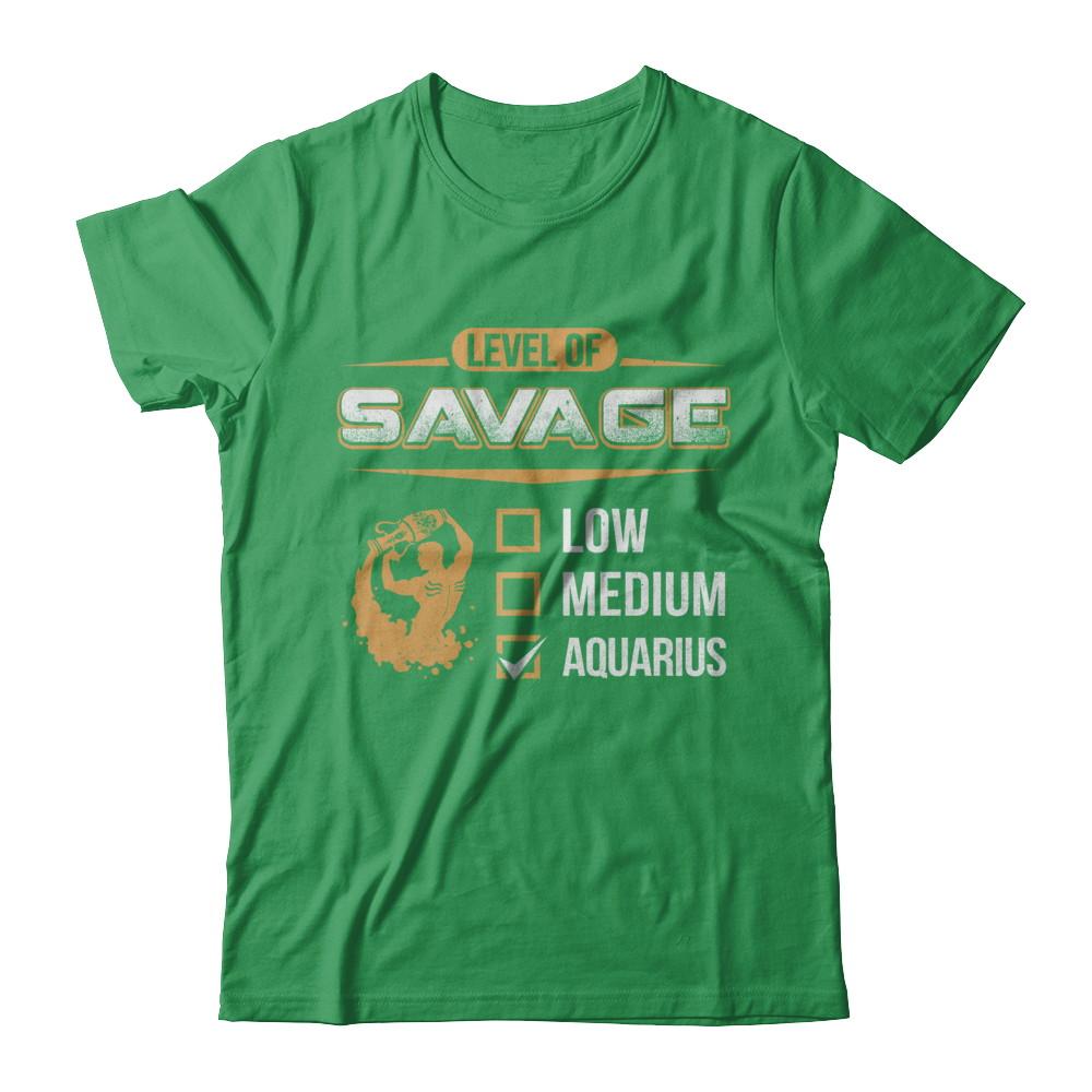 Level Of Savage Aquarius-T-Shirt & Hoodie-Premium T-Shirt-Kelly Green