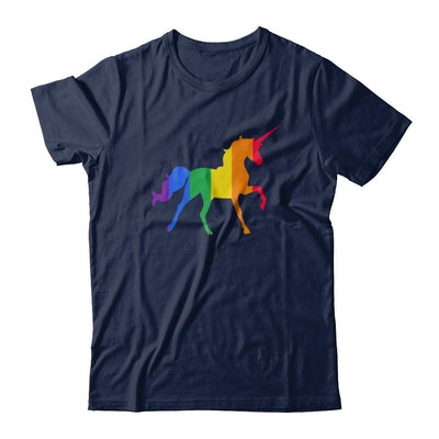Pride LGBT Unicorn Gift Rainbow LGBT Gay Lesb-T-Shirt & Hoodie-Classic T-Shirt-Navy