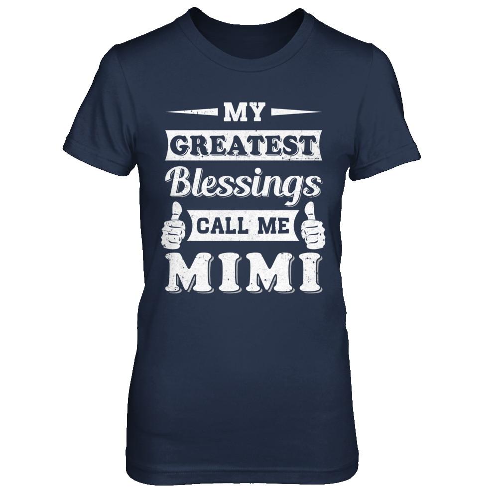 My Greatest Blessings Call Me Mimi-T-Shirt & Hoodie-Women's T-Shirt-Navy