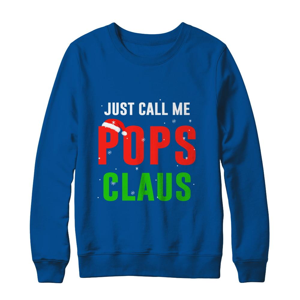 Santa Pops Claus Matching Family Christmas Pajamas-T-Shirt & Sweatshirt-Crewneck Sweatshirt-Deep Royal