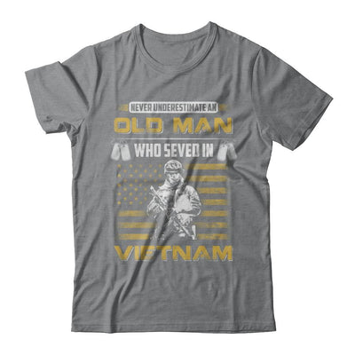 Never Underestimate An Old Man Who Served In Viet Nam-T-Shirt & Hoodie-Classic T-Shirt-Sport Grey