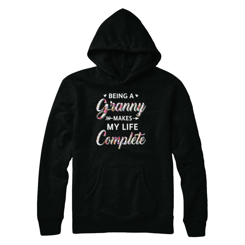 Being A Granny Makes My Life Complete Mothers Day-T-Shirt & Hoodie-Pullover Hoodie-Black