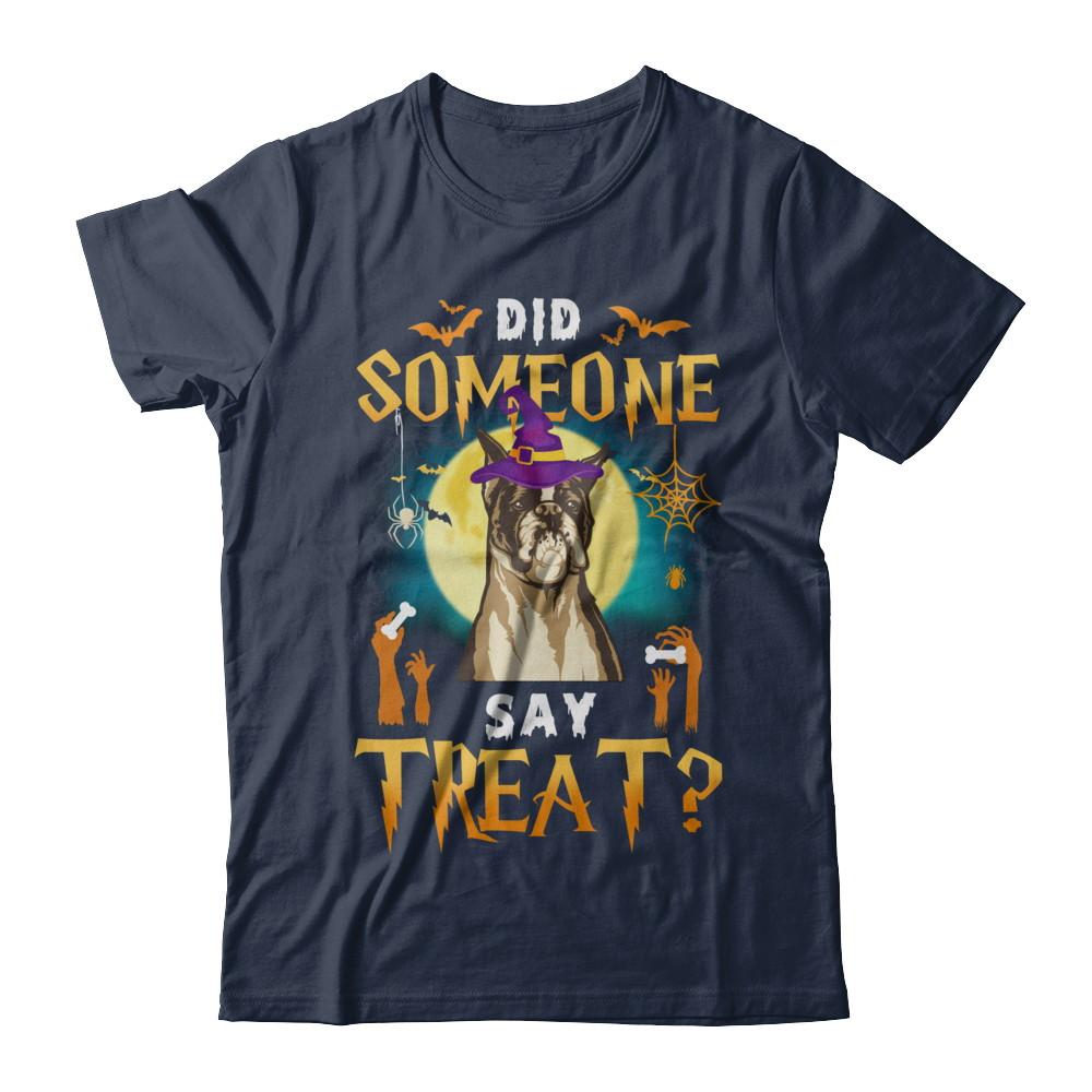 Did Someone Say Treat Boxer Halloween Costume-T-Shirt & Hoodie-Classic T-Shirt-Navy