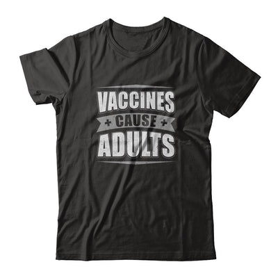 Distressed Vaccines Cause Adults-T-Shirt & Tank Top-Premium T-Shirt-Black
