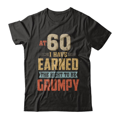 Vintage The Right To Be Grumpy 60th 1961 Birthday Gift-T-Shirt & Hoodie-Classic T-Shirt-Black