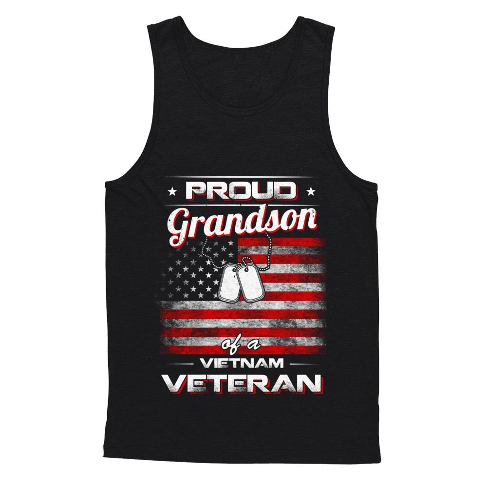 Proud Grandson Of A Viet Nam Veteran-T-Shirt & Hoodie-Unisex Tank-Black