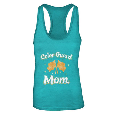 Mothers Day Gifts For Color Guard Mom-T-Shirt & Tank Top-Women's Ideal Racerback Tank-Tahiti Blue