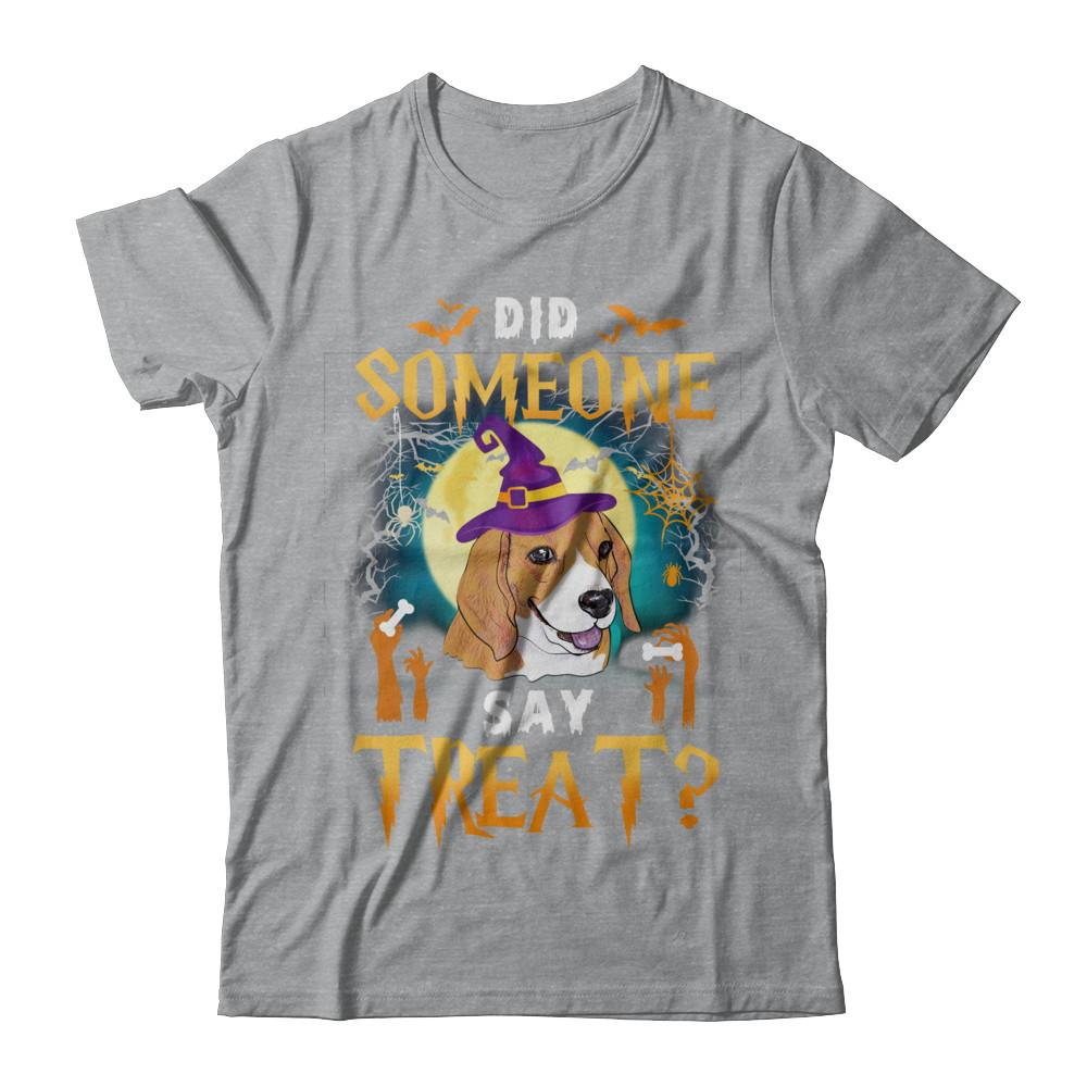Did Someone Say Treat Beagle Halloween Costume-T-Shirt & Hoodie-Classic T-Shirt-Sport Grey
