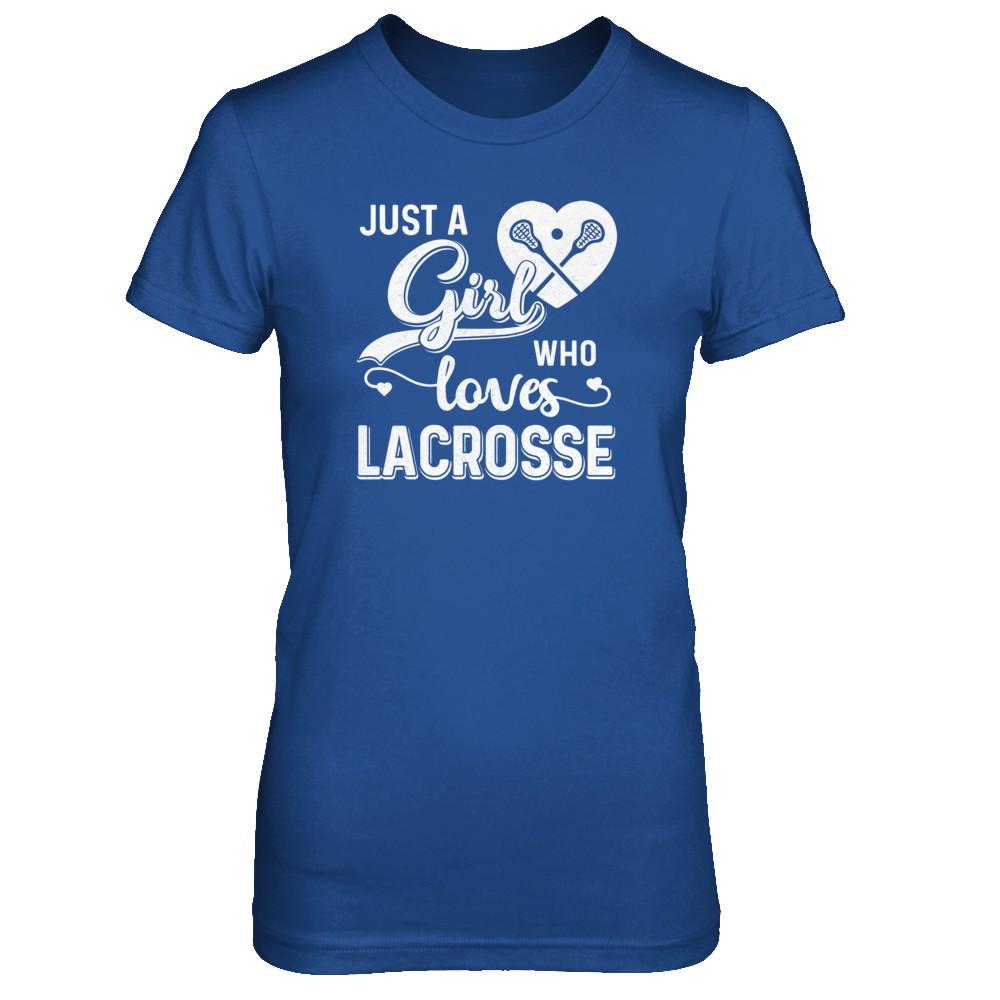 Just A Girl Who Loves Lacrosse-T-Shirt & Tank Top-Women's T-Shirt-Royal