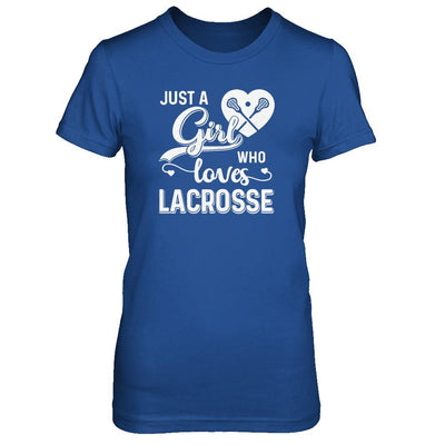 Just A Girl Who Loves Lacrosse-T-Shirt & Tank Top-Women's T-Shirt-Royal