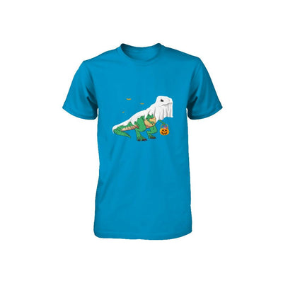 Halloween T Rex Dinosaur Ghost Trick Or Treat Youth-Youth Shirt-