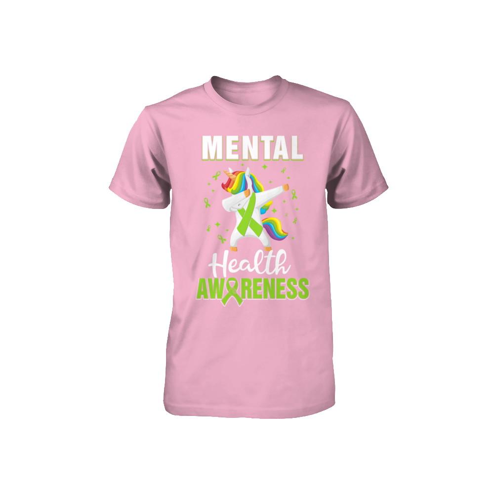 Inspirational Mental Health Awareness Unicorn Support Youth-Youth Shirt-Toddler T-Shirt-Pink