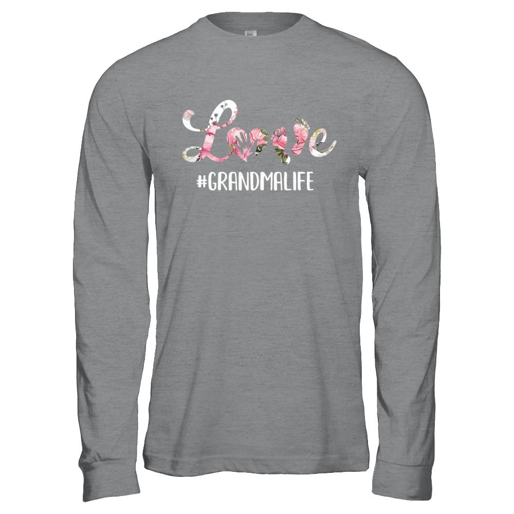 Love Grandmalife Matching Grandchild And Grandma Gifts-T-Shirt & Hoodie-Long Sleeve T-Shirt-Sport Grey