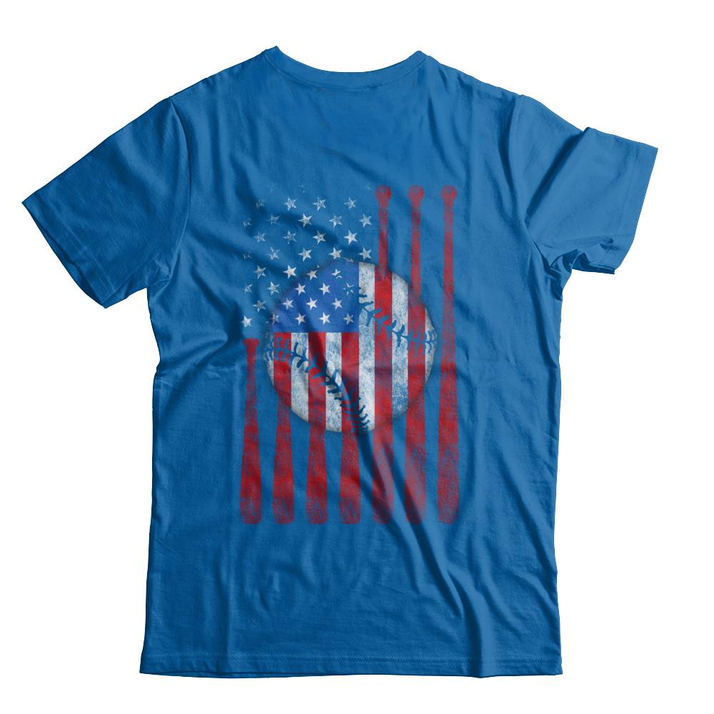 American Flag Vintage Baseball-T-Shirt & Hoodie-Classic T-Shirt-Royal