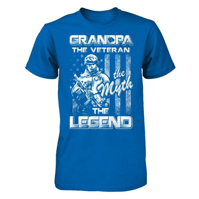Grandpa The Veteran The Myth The Legend-T-Shirt & Hoodie-Classic T-Shirt-Royal