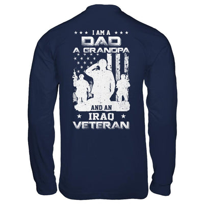 I'm A Dad A Grandpa And An Iraq Veteran-T-Shirt & Hoodie-Long Sleeve T-Shirt-Navy