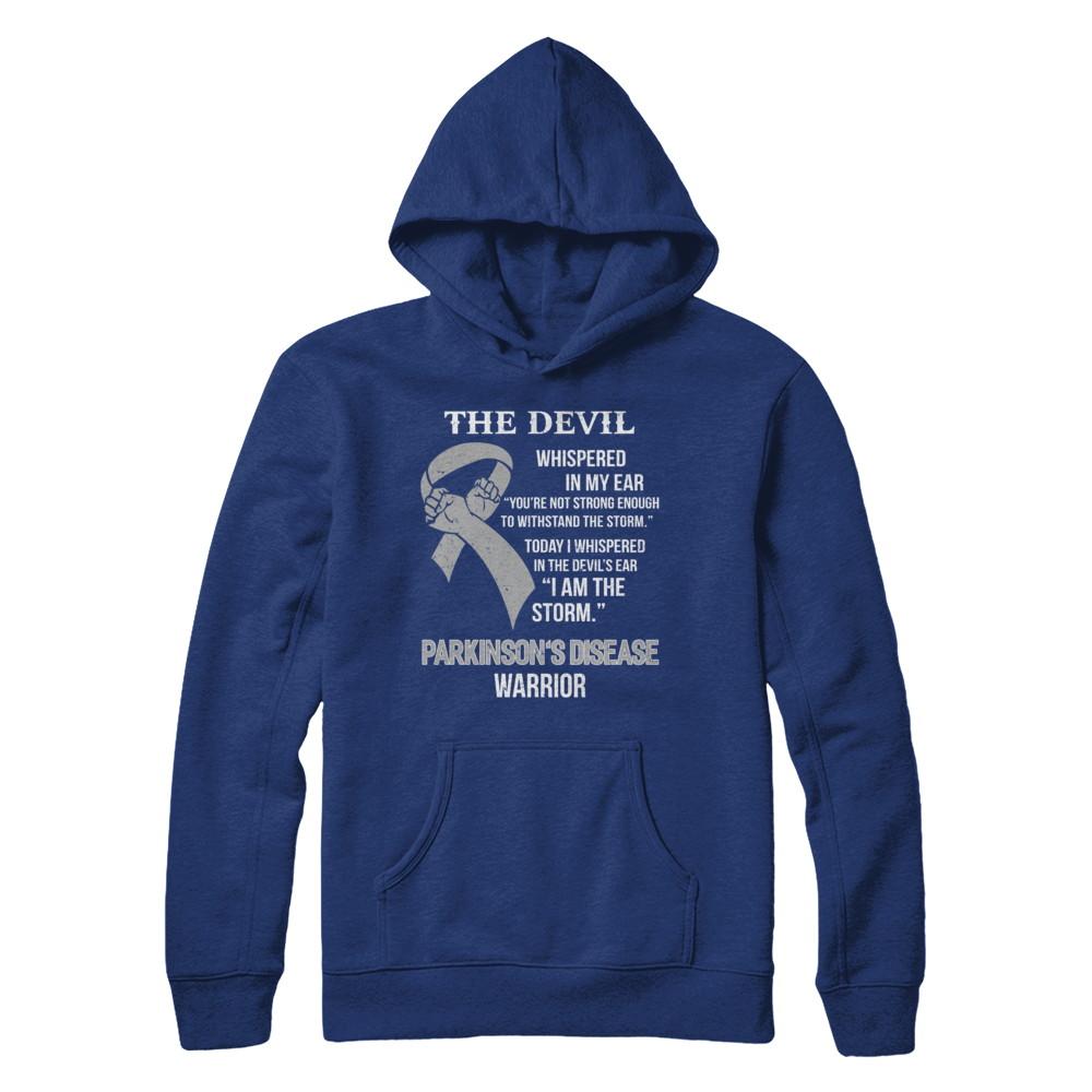 I Am The Storm Support Parkinson's Disease Awareness Warrior Gift-T-Shirt & Hoodie-Pullover Hoodie-Deep Royal