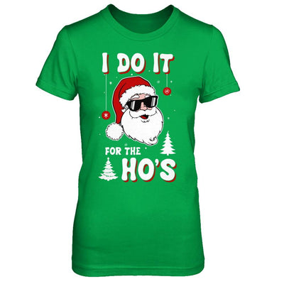 Funny Christmas Santa Ho Gift Cute Xmas Santa Naughty-T-Shirt & Sweatshirt-Women's T-Shirt-Irish Green