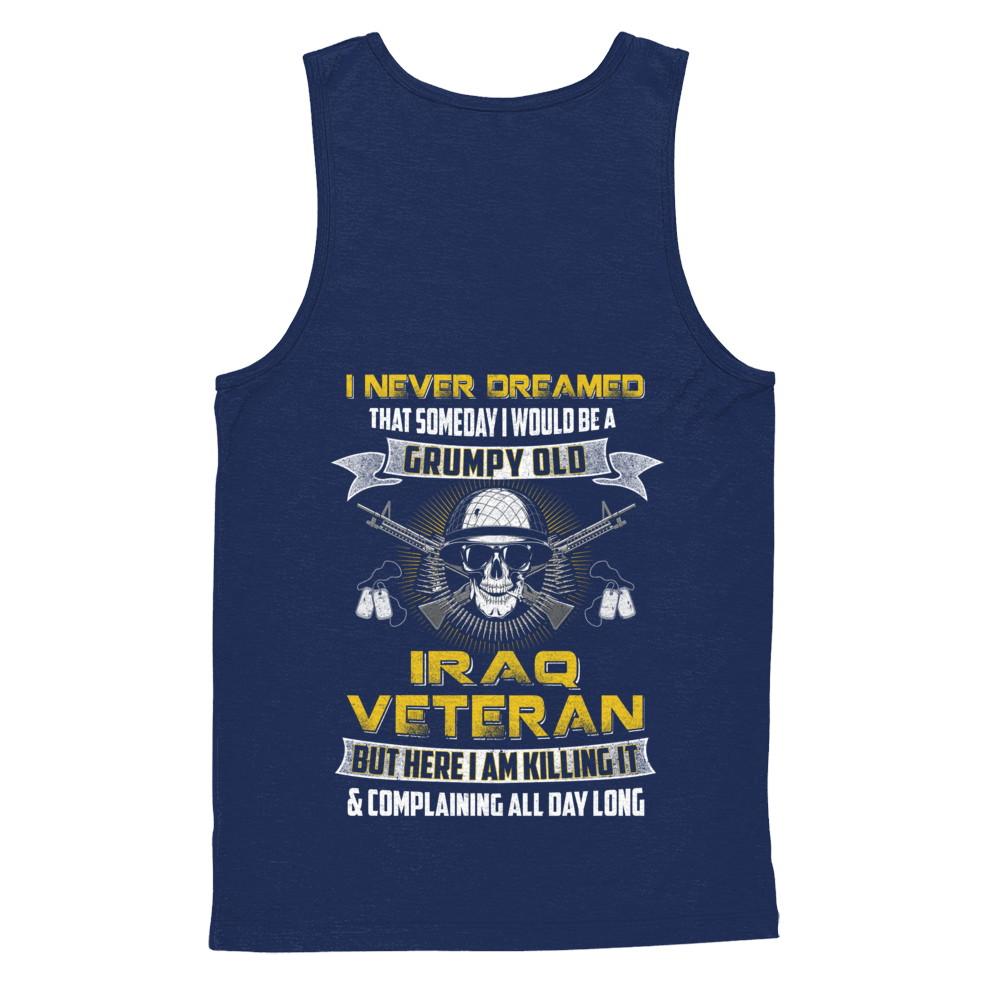 I Never Dreamed I Would Be A Grumpy Old Iraq Veteran-T-Shirt & Hoodie-Unisex Tank-Navy