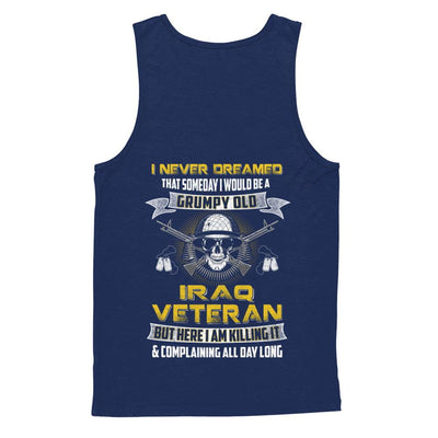 I Never Dreamed I Would Be A Grumpy Old Iraq Veteran-T-Shirt & Hoodie-Unisex Tank-Navy