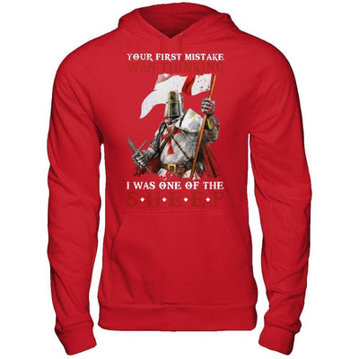 Knight Templar Your First Mistake Was Thinking I Was One Of The Sheep-T-Shirt & Hoodie-Pullover Hoodie-Red
