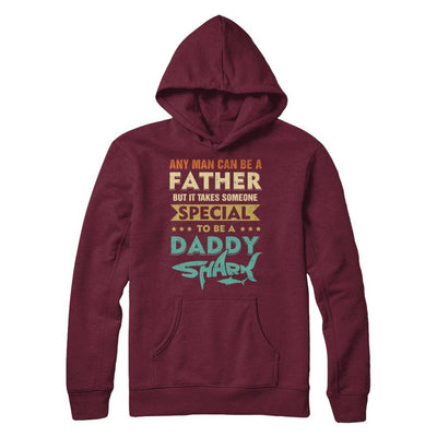 Vintage Someone Special To Be A Daddy Shark Fathers Day-T-Shirt & Hoodie-Pullover Hoodie-Maroon