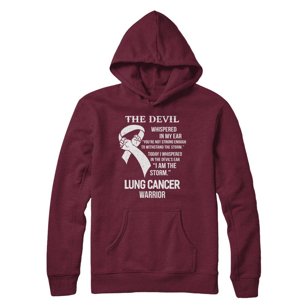 I Am The Storm Support Lung Cancer Warrior Gift-T-Shirt & Hoodie-Pullover Hoodie-Maroon