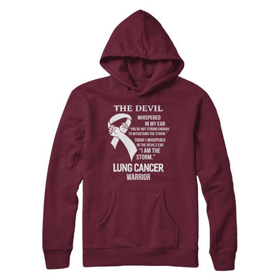 I Am The Storm Support Lung Cancer Warrior Gift-T-Shirt & Hoodie-Pullover Hoodie-Maroon