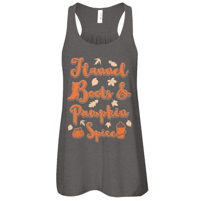 Flannel Boots And Pumpkin Spice Autumn-T-Shirt & Tank Top-