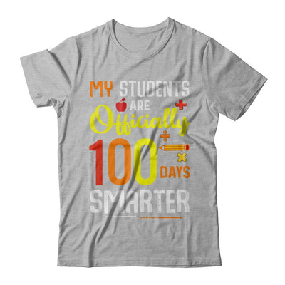 My Students Are 100 Days Smarter Teacher-T-Shirt & Hoodie-Premium T-Shirt-Heather Gray