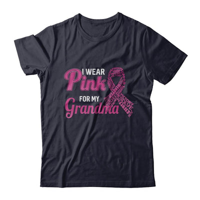 I Wear Pink For My Grandma Breast Cancer Awareness-T-Shirt & Hoodie-Premium T-Shirt-Midnight Navy