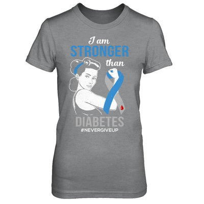 I Am Stronger Than Diabetes Awareness Support-T-Shirt & Hoodie-Women's T-Shirt-Sport Grey