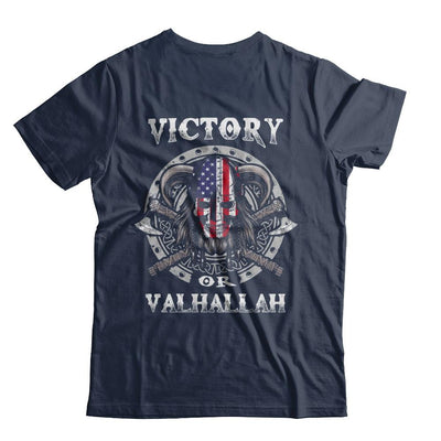 American US Flag Victory or Valhalla Viking-T-Shirt & Hoodie-Classic T-Shirt-Navy
