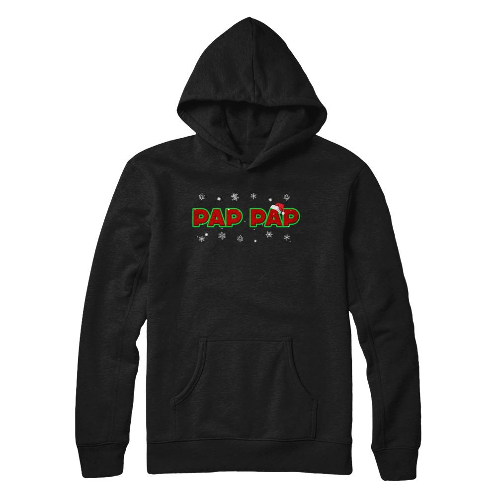 Pap Pap Christmas Santa Ugly Sweater Gift-T-Shirt & Sweatshirt-Pullover Hoodie-Black