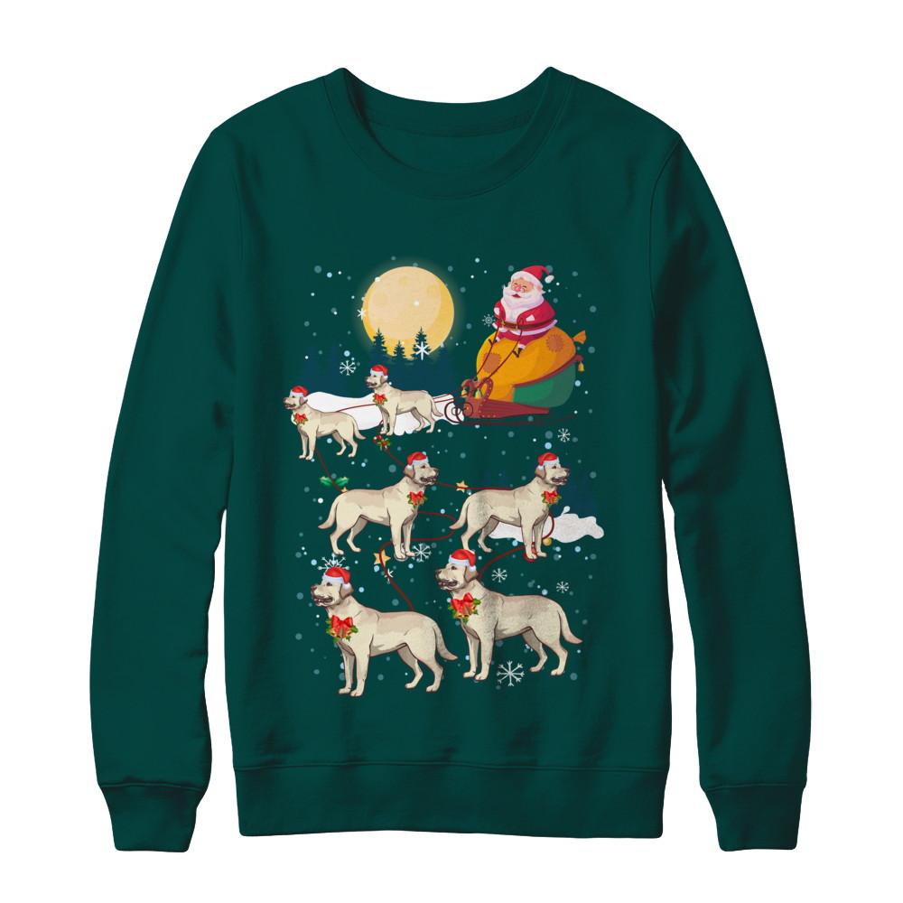 Dog Reindeer Labrador Christmas Gift-T-Shirt & Sweatshirt-Crewneck Sweatshirt-Deep Forest